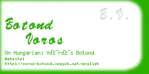 botond voros business card